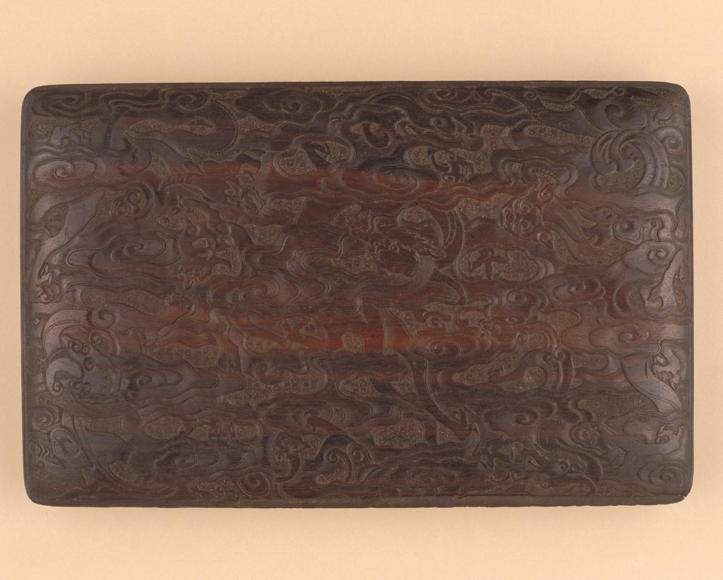 图片[2]-Red sandalwood carved cloud dragon rectangular box-China Archive